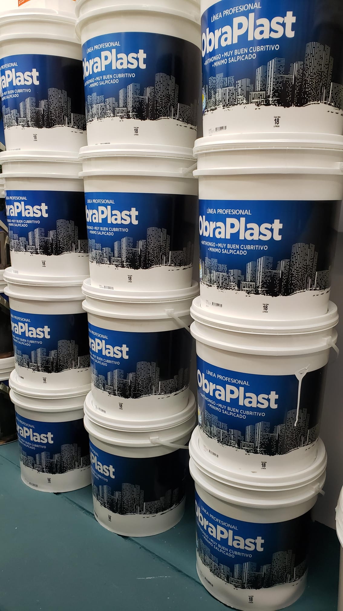 Sinteplast Obraplast Latex Interior/ Exterior Antihongos Blanco 18 Litros
