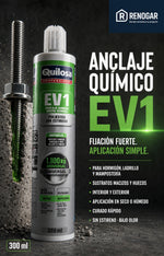 Quilosa Anclaje Químico Poliester EV1 300 ml