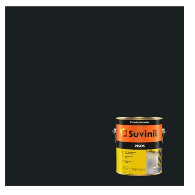 Suvinil Negro Pisos Premium Int./Ext. 3.6 Litros