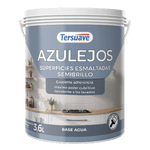 Tersuave Azulejos Esmalte Semibrillo Base Agua Blanco 3.6 Lts