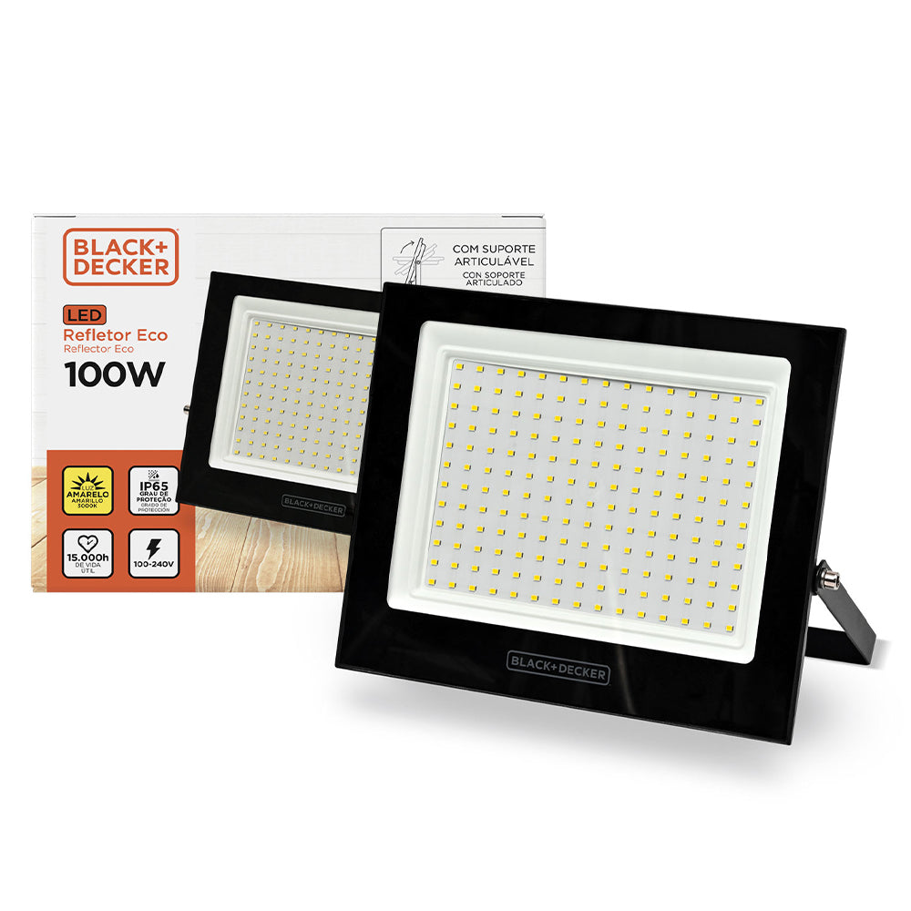 Black y Decker Reflector Led 100W Calido