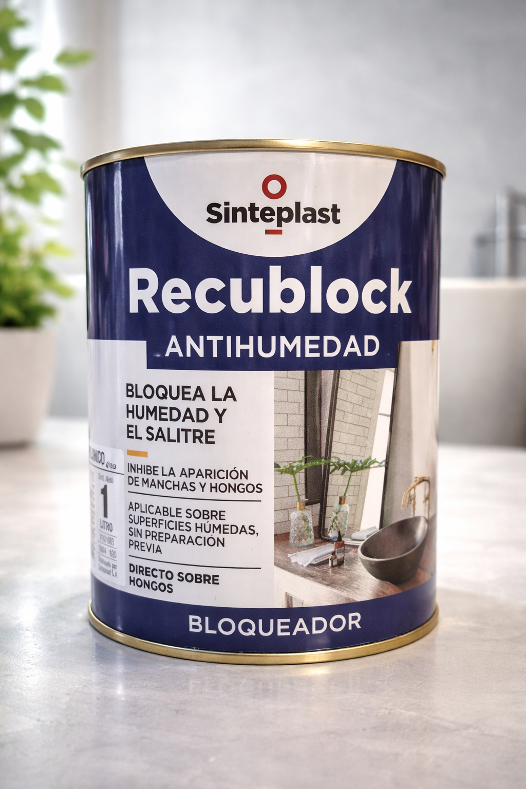 Sinteplast Recublock Bloqueador de manchas y Humedad 4 Litro