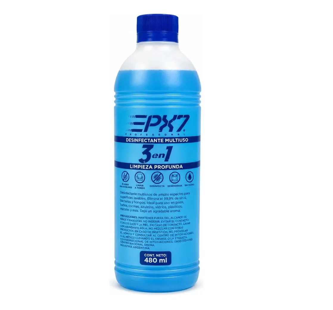 PX7 Limpiador Desinfectante Concentrado Multiuso 480ml