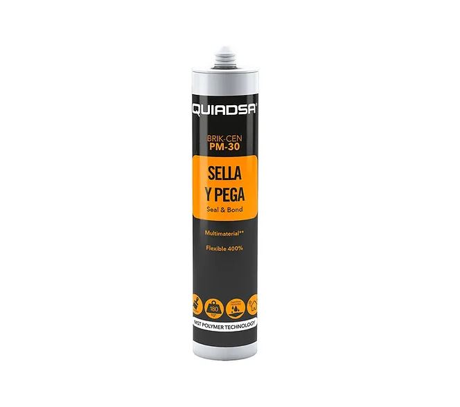 Quiadsa BRIK-CEN PM30 Pega y Sella Sellador de Poliuretano 280ML Gris