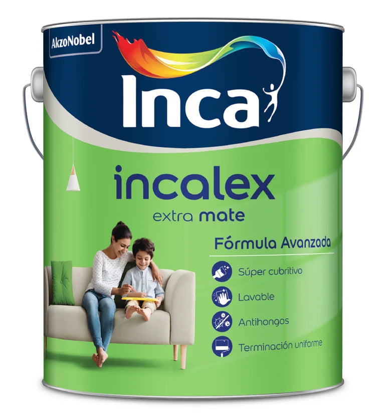 Incalex Mate Lavable Blanco 4 Litros