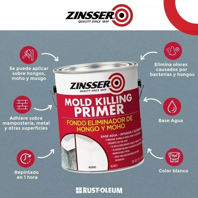 Zinsser Primer eliminador de Hongos 0.946 Lt